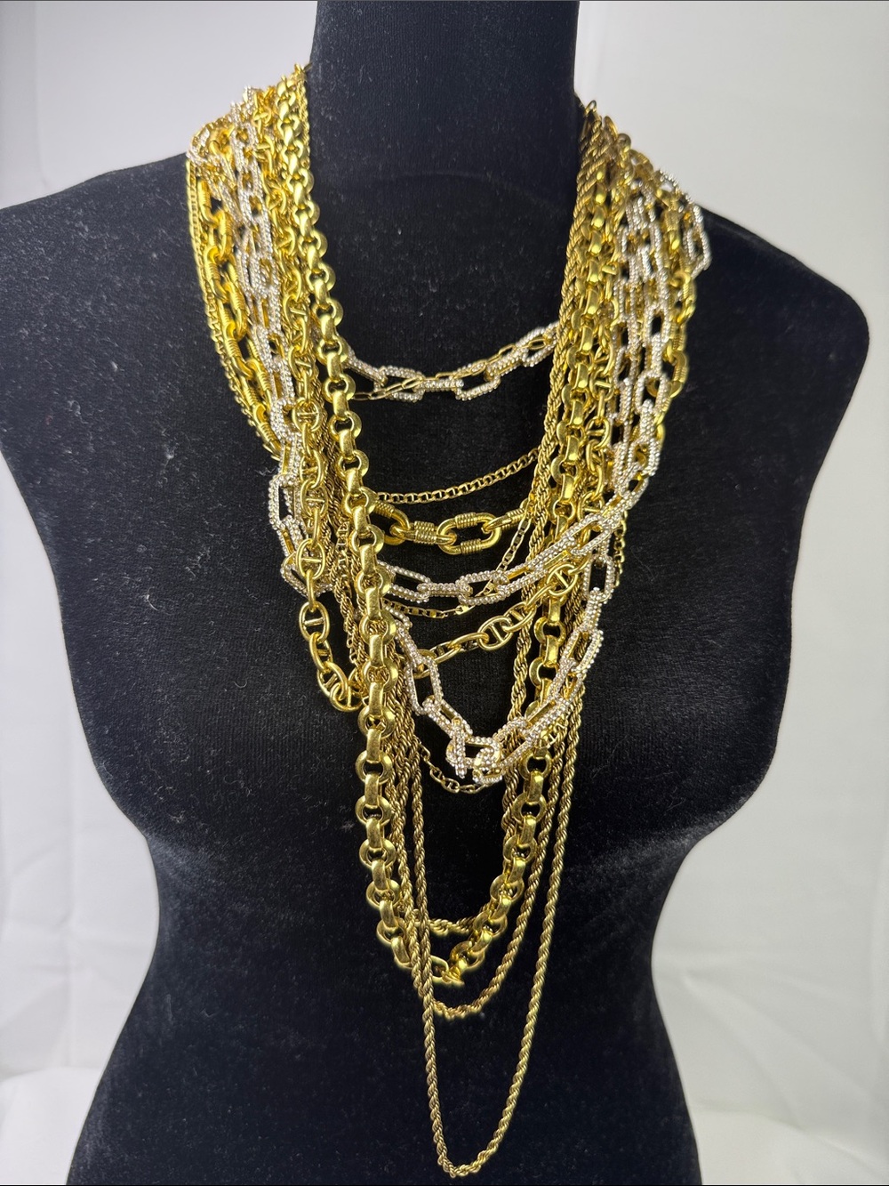 Sassy Jones Gold  Multi-Layer Chain Necklace